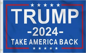Trump 2024 Flag Take America Back Flag 3X5 Ft Dorm Room Man Cave House Wall Bann - Picture 1 of 7
