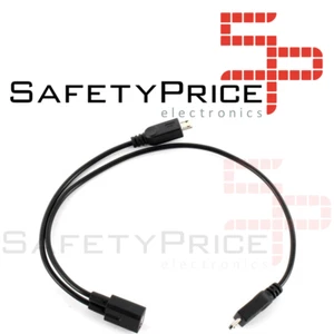 CABLE DE EXTENSION ALARGADOR MICRO USB DUPLICADOR EN 'Y' 1-A-2 - Imagen 1 de 6