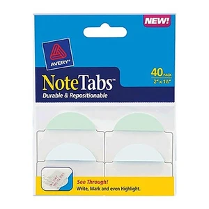 Avery 2 x 1.5 Round Note Tabs Ultra Notetabs Pastel Green Blue 40Pk - Picture 1 of 1