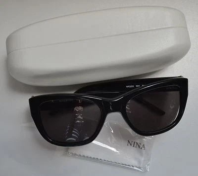 NUEVO Gafas de sol Nina Ricci Francia NR3253 CO1 negras Foto 1 de 4