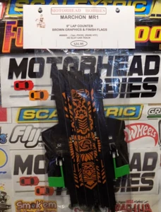 MARCHON MR-1, 9" CONTADOR DE VUELTAS, ACABADO VERDE BANDERAS HO SLOT CAR TRACK, #88805, RARO - Imagen 1 de 1