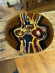 Vintage Mid-Century Abstract Design Large Enamelled Dish – Great! – - Picture 1 of 5