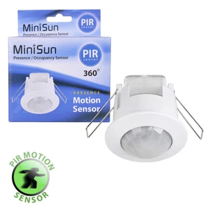 360 Degree Recessed PIR Ceiling Occupancy Motion Sensor Detector Light Switch - Picture 1 of 3