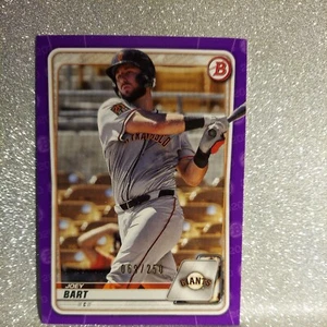2020 Bowman Purple Paper Parallel Joey Bart /250 #BP-112 San Francisco Giants - Picture 1 of 4