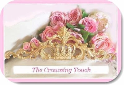 Aplique de muebles románticos para decoración de pared/ventana corona dorada príncipe/princesa  Foto 1 de 4