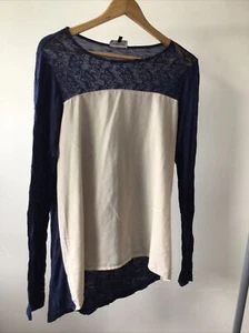 MAGAZZINO DONNA PANNA E BLU TAGLIA 12 TOP £10 - Foto 1 di 8