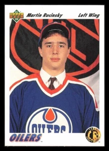 Two (2) 1991 Upper Deck Martin Rucinsky Rookie Hockey Cards #70 Edmonton Oilers - Picture 1 of 4