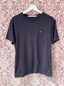 Calvin Klein Jeans Men’s Black Cotton Tee Shirt Size Small - Picture 1 of 6