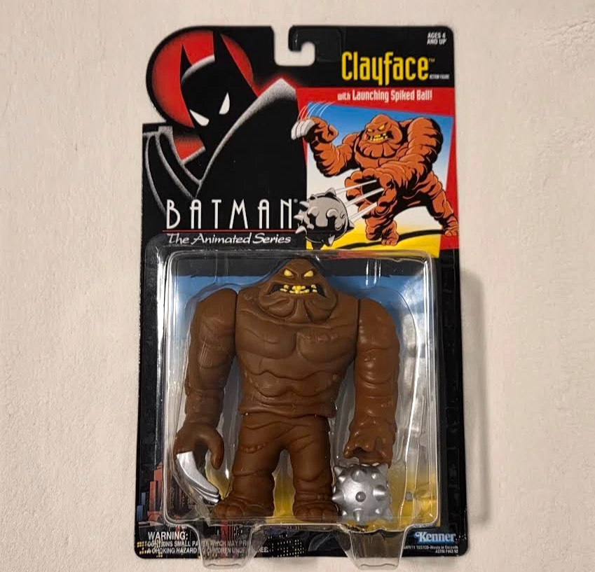 Figura Clayface 1993 Batman The Animated Series con bola de clavos de lanzamiento Kenner Foto 1 de 4