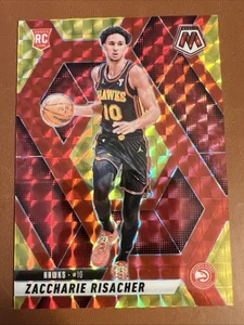 2024-25 Panini Mosaic Zaccharie Risacher Red Yellow Choice Prizm 56/75 #213 RC - Bild 1 von 2