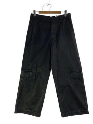 Otros pantalones cargo DRIES VAN NOTEN 24AW ANCHOS PARTE INFERIOR 50 ALGODÓN NEGRO AT205 usados Foto 1 de 4