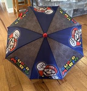 Vintage Super Mario Colorful Kids Umbrella 27” Span Works Great - Picture 1 of 11
