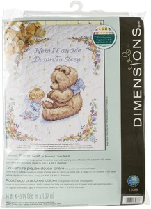 Dimensions Baby Hugs Quilt gestempelt Kreuzstich-Set 34"X43" - süßes Gebet - 13088 - Bild 1 von 2