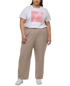 Calvin Klein Performance Women's Plus Size Tulip-Hem Pants (Moonrock, 3X) - Picture 1 of 4