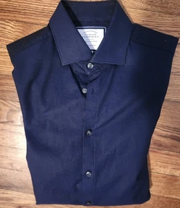 Herren Charles Tyrwhitt blau Extra Slim Fit Anzughemd Größe 15,5/35 - Bild 1 von 5