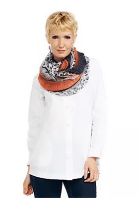 Joan Rivers OS Ruffled Animal Print Infinity Scarf NWT - Image 1 of 4