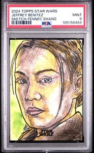Topps Star Wars Fennec Shand Sketch 1/1 On Card Autograph Jeffrey Benitez Rare - Picture 1 of 2