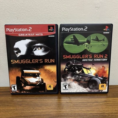 Smuggler's Run 1 and 2 PS2 CIB W/ Manuals - PlayStation 2 - Image 1 of 3