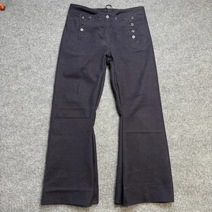 VTG 1960s US Navy Cracker Jack Pants Mens 34 (31x28) Wool Navy Blue Bell Bottom - Picture 1 of 20