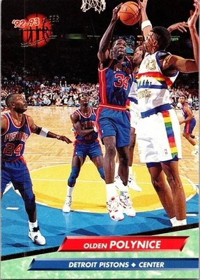  1993 Olden Polynice 34 Fleer 259 Basketball Sports Trading Card  - Image 1 of 2