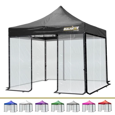 BULHAWK® 3x3m Commercial Heavy Duty Pop Up Gazebo Waterproof with Clear Sides - Image 1 of 4