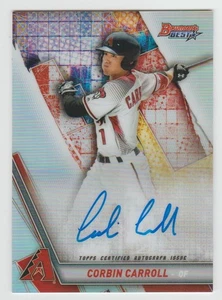 Corbin Carroll 2019 Bowman's Best of 2019 autógrafo refractor SP RC en tarjeta automática - Imagen 1 de 2