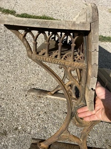 antiker Burlington S.F. Co Kinderschule Klappsitz Schreibtisch - Bild 1 von 11