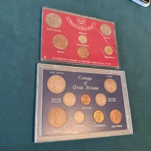 Münzsammler Display Set 1954 und 1967 Coinage of Queen Elizabeth II - Bild 1 von 11