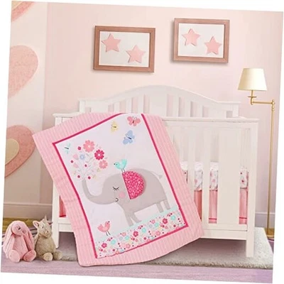 Conjunto de roupa de cama berço para meninos ou meninas 3 peças (3-rosa-bella) 3-rosa-bella - Imagem 1 de 4