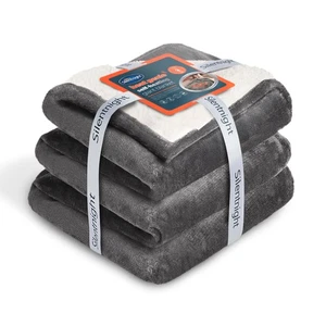 Silentnight Heat Genie Self-Heating Giant Blanket Cosy Sherpa Fleece 180 x 240cm - Picture 1 of 36