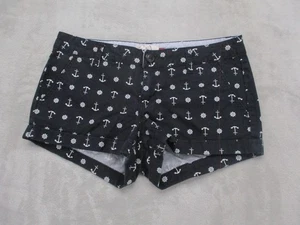 SO Shorts Damen 7 schwarz weiß maritim Ankermuster Baumwollmischung Freizeit Stretch - Bild 1 von 15