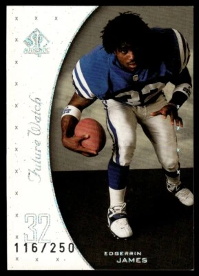 1999 SP Authentic Future Watch Excitement Edgerrin James Rookie - Image 1 of 2