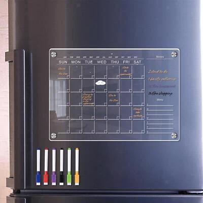 Dry Erase Board for Fridge Clear Acrylic Monthly Calendar Board - Image 1 of 4