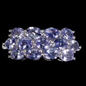 Anillo De Plata 925 Ovalado Con Tanzanita Azul Joyería De Gemas 9.5 - Imagen 1 de 10