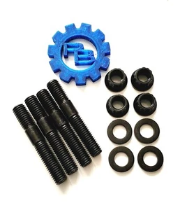M10x1.50-65mm, 12 Point Flange Nut, Washers Qty 4 - Foto 1 di 2