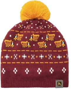 NEW John Deere Maroon Construction Fleece Lined Beanie Stocking Cap Hat LP83949 - Picture 1 of 1