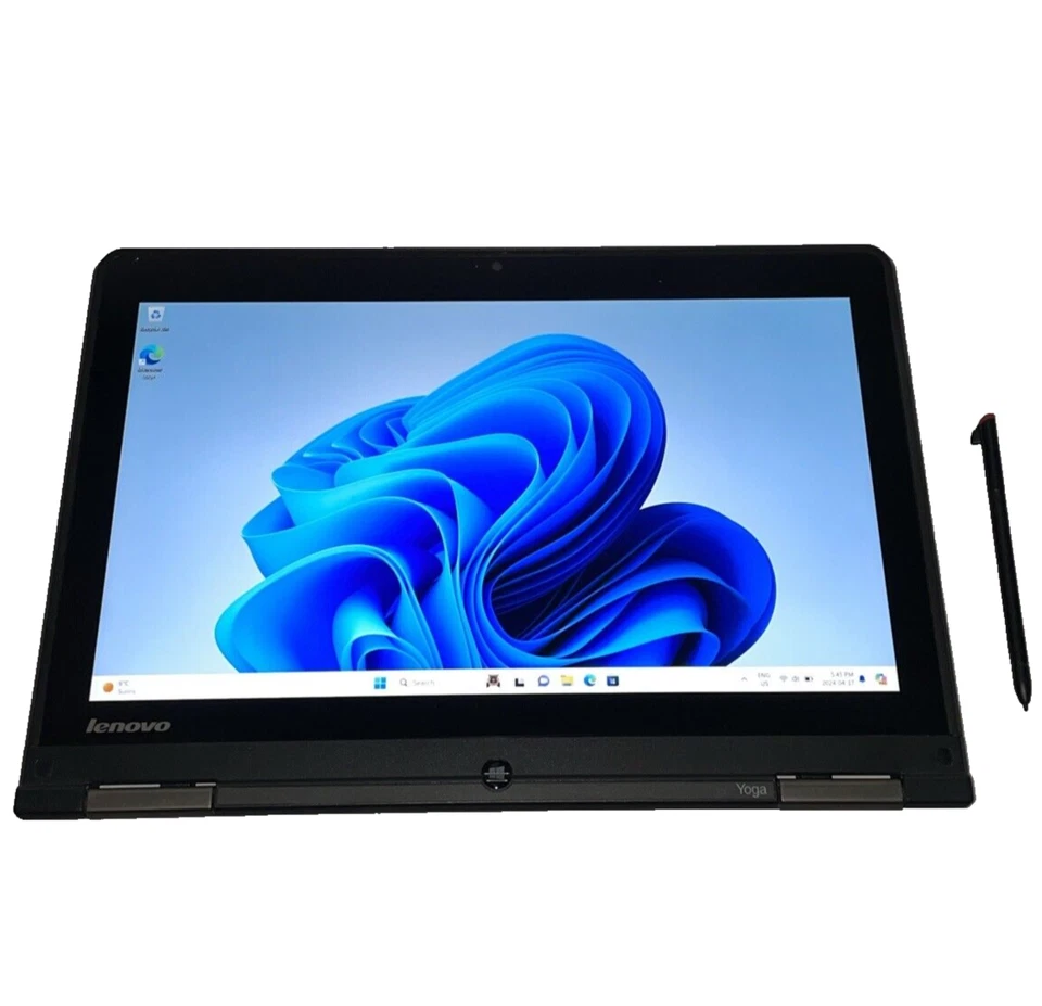 Windows 11 Pro 13.3 Lenovo ThinkPad Yoga FHD i3-4010U 1.70GH 128GB SSD 4GB RAM - Image 1 of 4