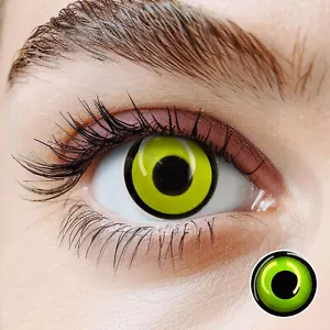 Green Wolf - grüne Wolfsaugen Fun Motivlinsen LuxDelux Farbige Kontaktlinsen - Bild 1 von 4