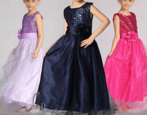 AU SELLER Girls Princess Party Pageant Wedding Bridesmaid Maxi Dress gd008 - Picture 1 of 22