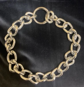 Metal Chunky Chain Link statement necklace costume jewellery - Picture 1 of 3