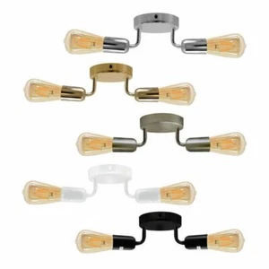 Retro Industrial E27 Decken Pendelleuchte - moderne Hängelampe Metall Design - Bild 1 von 18