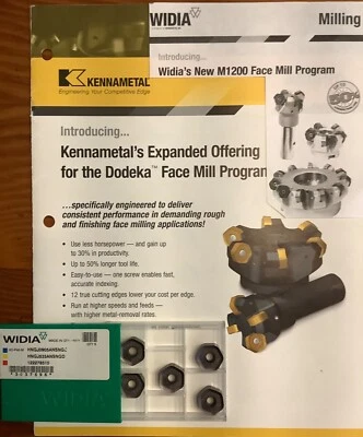 Insertos indexables para corte de metales; WIDIA HNGJ535 (5/8 IC) M1200 o Dodeka Mill Insertor Foto 1 de 3
