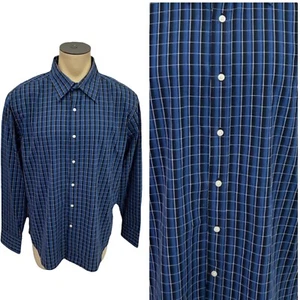 Camisa de Vestir Nick(it) Para Hombres XL Imperial Cuadros Azul Trabajo Oficina Informal Iglesia Fecha - Imagen 1 de 12