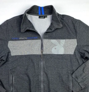 PlayBoy Long Sleeve Full zip Sweater Jacket Mens Size 2XL Grey - Picture 1 of 8