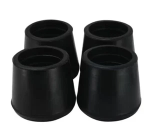 EVERBILT Anti-skid (4) 1 in. Rubber Leg Tips Black SKU 824 969 1” (B) - Picture 1 of 2