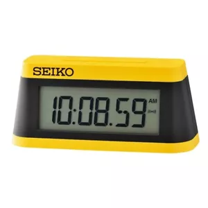 Brand New Unused Seiko Miniature Marathon Mini Timer Alarm Clock Yellow QHL091Y - Picture 1 of 2