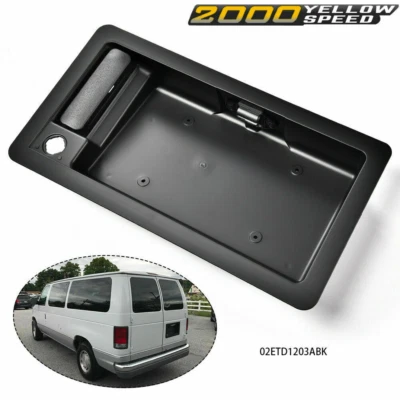 Fit For Ford E150 E250 E350 Outside Cargo Door Handle License Plate Bracket Rear Foto 1 de 4