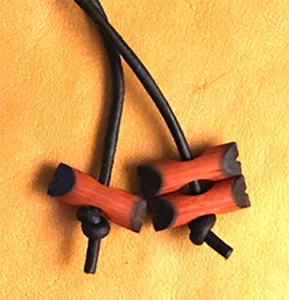 BSA Holzabzeichen exotisch orange Holz 3 Perlen - Bild 1 von 9