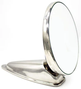 Durant Side View Mirror, Polished Stainless Steel, 107mm, 356C, 911, 912 - Picture 1 of 4