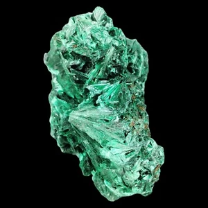 Racimo de cristal de malaquita de terciopelo fibroso natural verde 3,0 oz / 84 g RD Congo regalo - Imagen 1 de 20